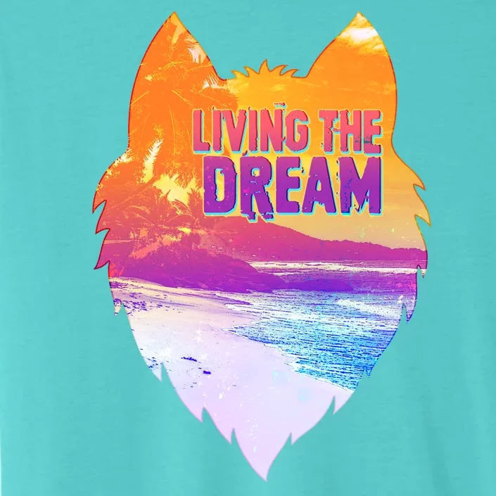 Living The Dream Californian Beach Wolf Head ChromaSoft Performance T-Shirt