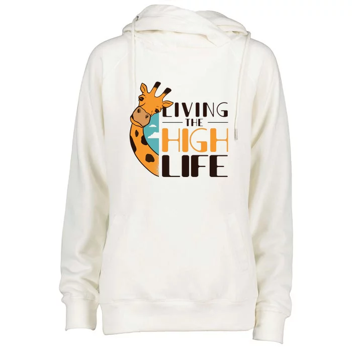 Living The High Life Womens Funnel Neck Pullover Hood