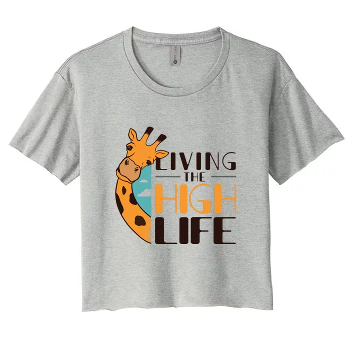 Living The High Life Women's Crop Top Tee