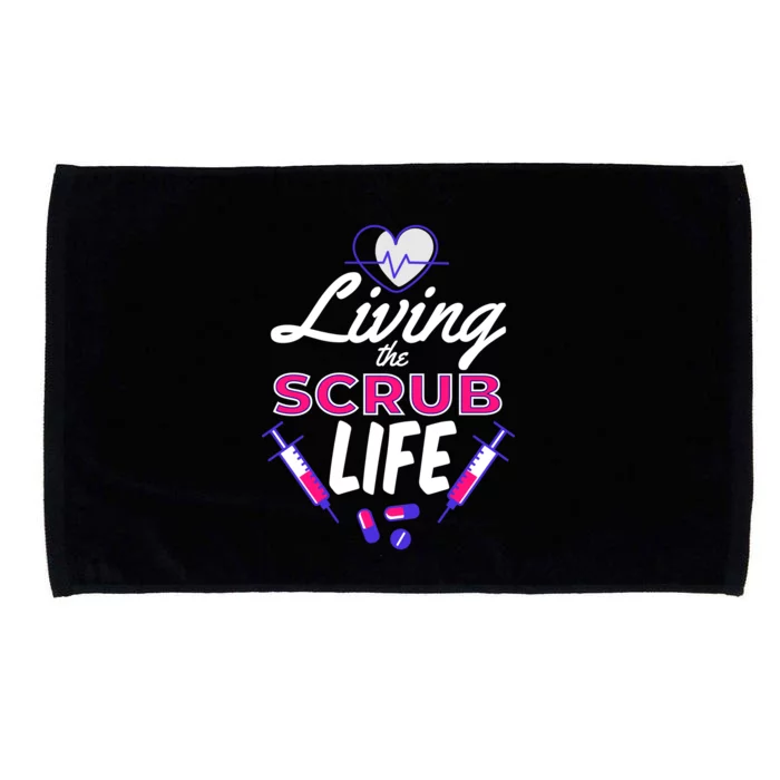 Living The Scrub Life Nurse Microfiber Hand Towel