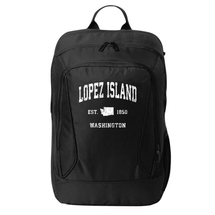 Lopez Island Washington Wa Vintage Established Athletic Sports Design City Backpack