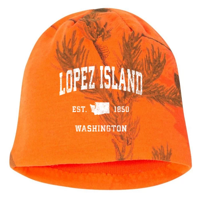 Lopez Island Washington Wa Vintage Established Athletic Sports Design Kati - Camo Knit Beanie