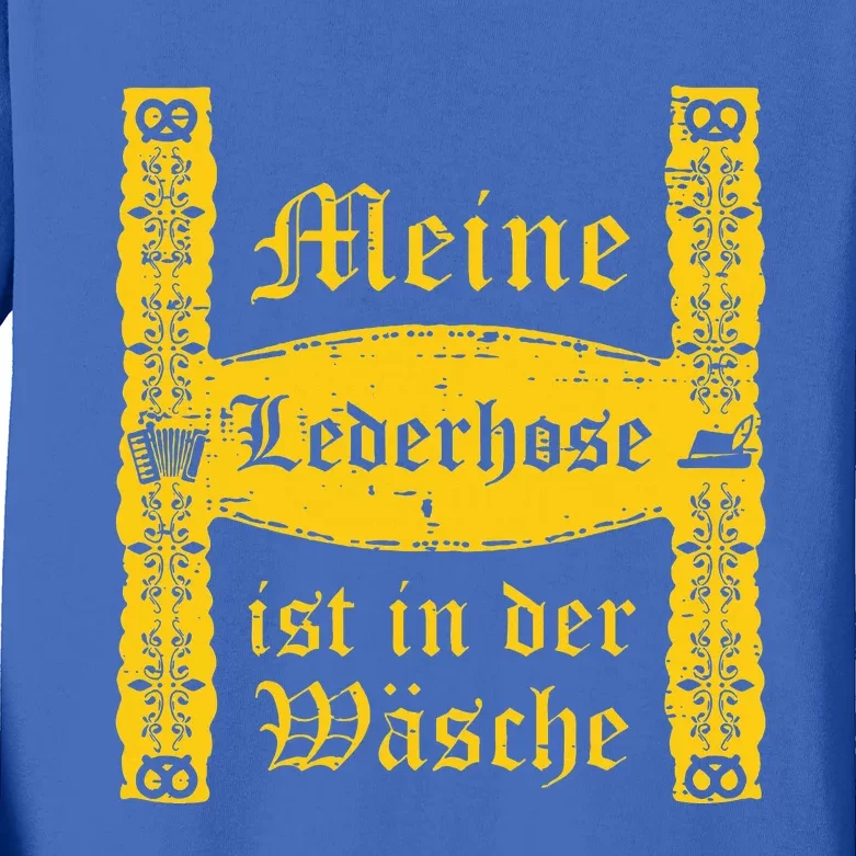 Lederhose In Wasche Oktoberfest German Costume Kids Long Sleeve Shirt