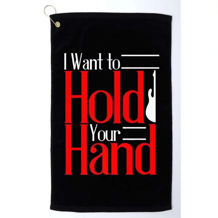 LyricLyfe I WANT TO HOLD YOUR HAND Platinum Collection Golf Towel