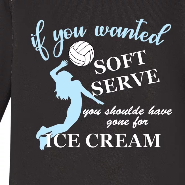 LIBERO If you wanted soft serve ice cream volleyball Baby Long Sleeve Bodysuit