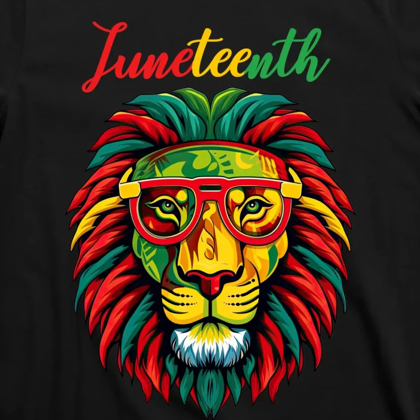 Lion Juneteenth 1865 Black History Freedom African American T-Shirt