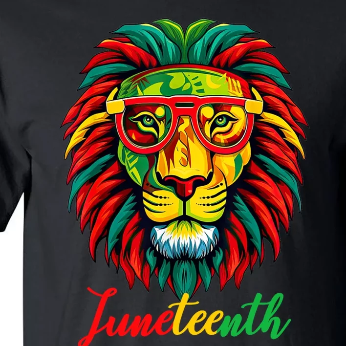 Lion Juneteenth 1865 Black History Freedom African American Tall T-Shirt