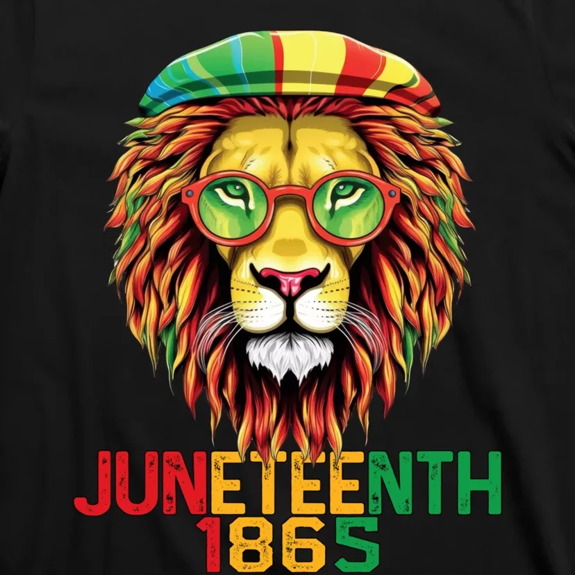 Lion Juneteenth 1865 Black History Freedom African American T-Shirt