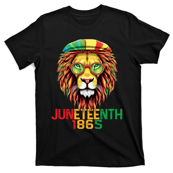 Lion Juneteenth 1865 Black History Freedom African American T-Shirt