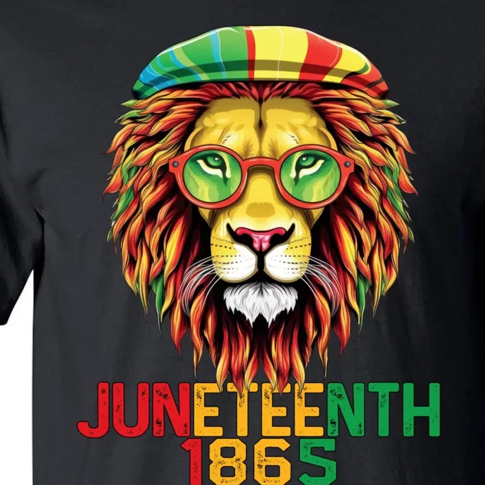 Lion Juneteenth 1865 Black History Freedom African American Tall T-Shirt