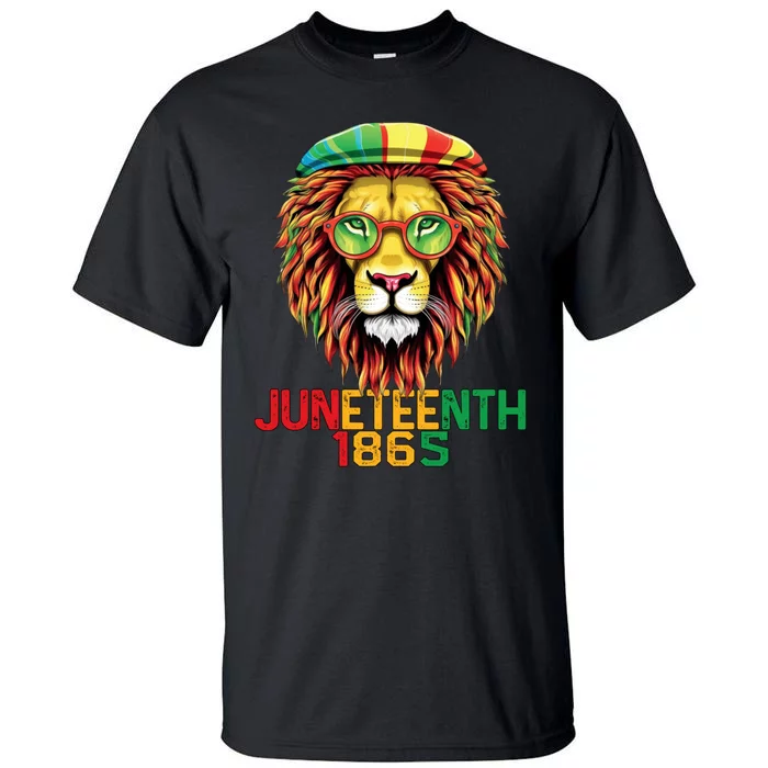 Lion Juneteenth 1865 Black History Freedom African American Tall T-Shirt