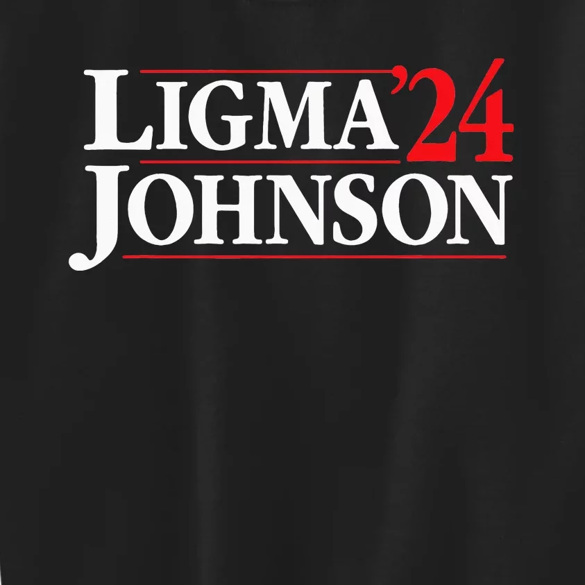 Ligma Johnson 2024 Political Fun Run Kids Sweatshirt