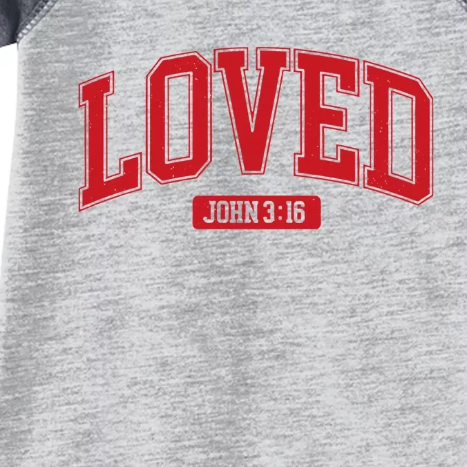 Loved John 3 16 Infant Baby Jersey Bodysuit