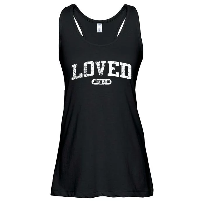 Loved John 316 Jesus Christian Faith Ladies Essential Flowy Tank