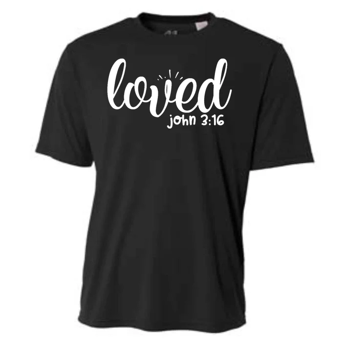 Loved John 3:16 Quote Cooling Performance Crew T-Shirt