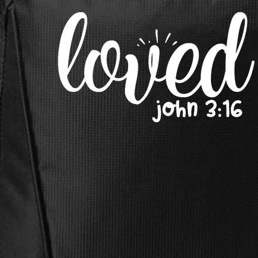 Loved John 3:16 Quote City Backpack