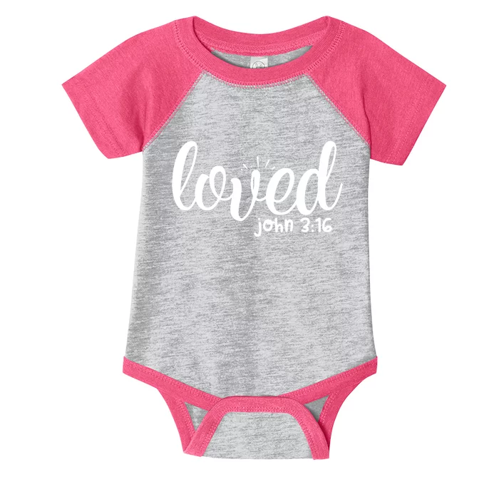 Loved John 3:16 Quote Infant Baby Jersey Bodysuit