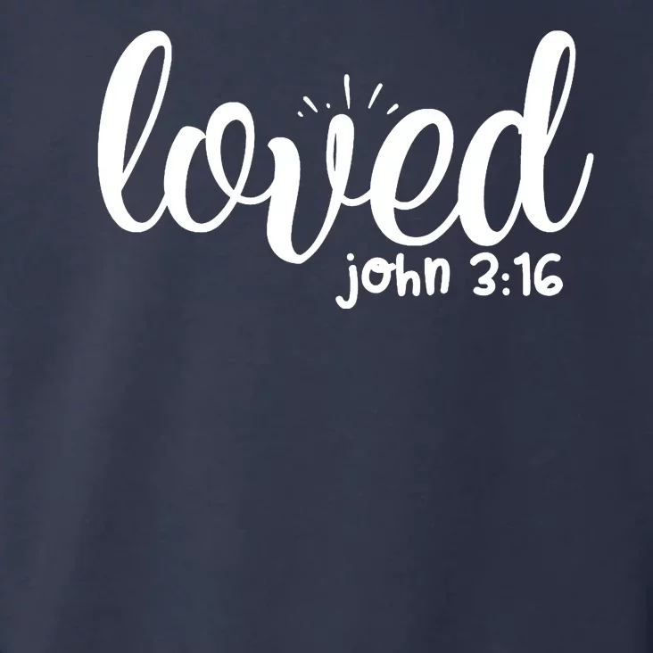 Loved John 3:16 Quote Toddler Hoodie