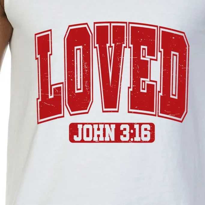 Loved John 3 16 Christian Loves Valentines Day Comfort Colors® Tank Top