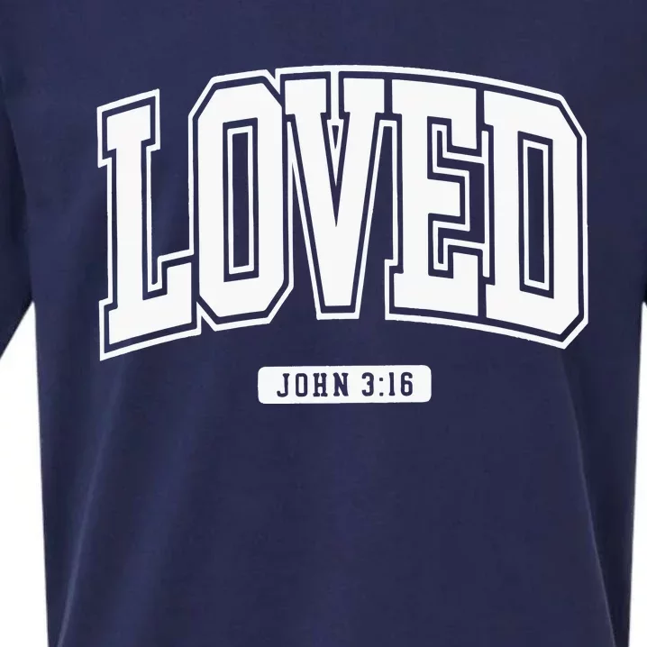 Loved John 3 16 So Very Loved Sueded Cloud Jersey T-Shirt