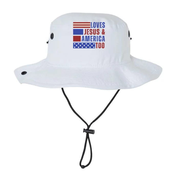 Love Jesus And America Too Legacy Cool Fit Booney Bucket Hat