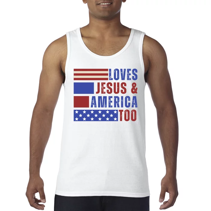 Love Jesus And America Too Tank Top