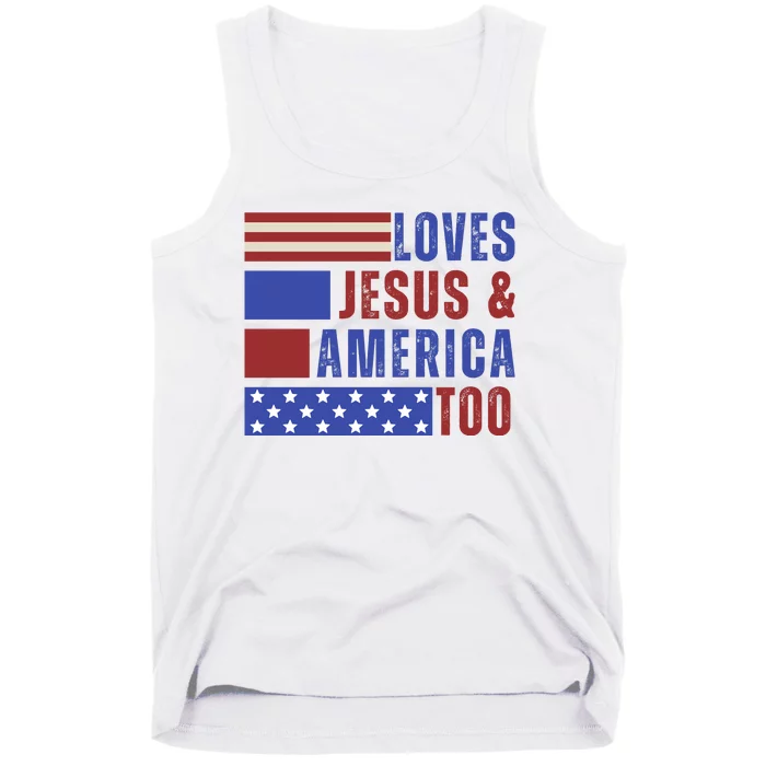 Love Jesus And America Too Tank Top