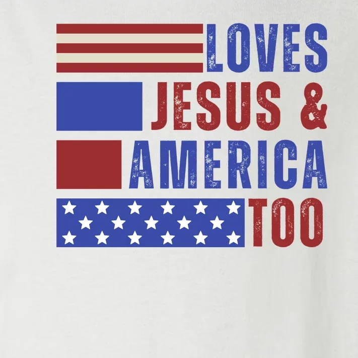 Love Jesus And America Too Toddler Long Sleeve Shirt