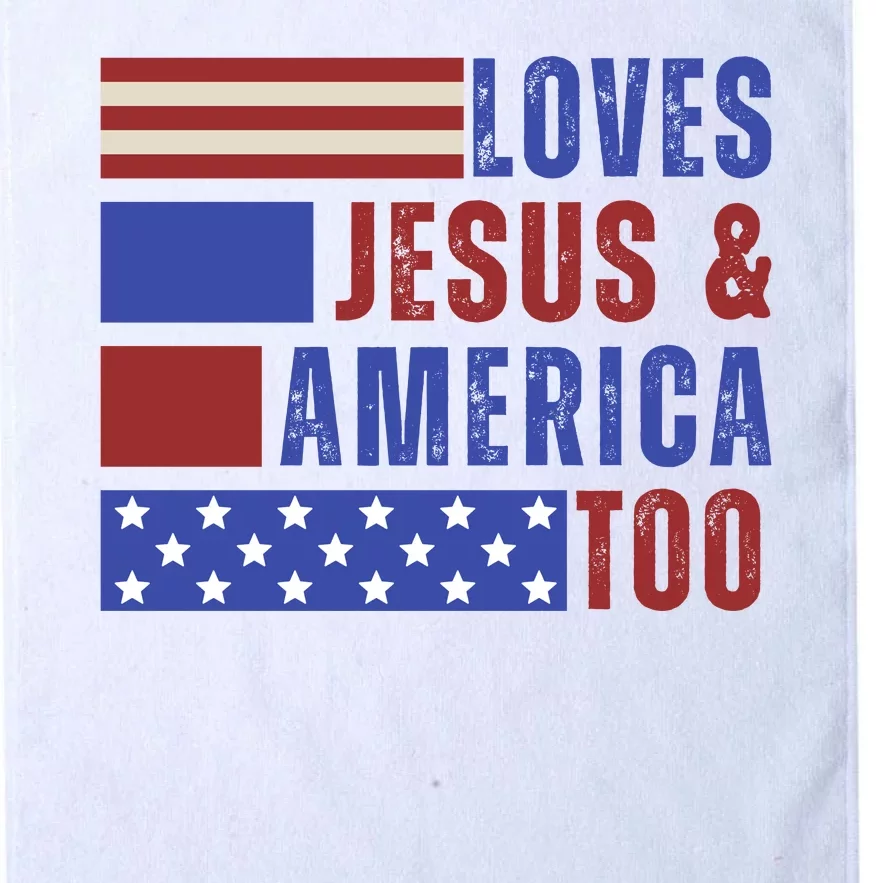 Love Jesus And America Too Platinum Collection Golf Towel