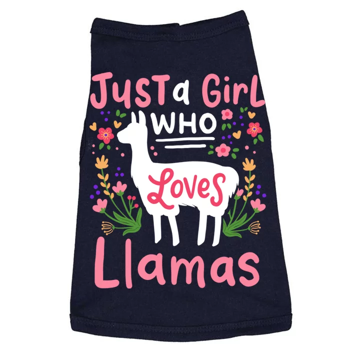 Llama Just A Girl Who Loves Llamas Llama Lover Gift Doggie Tank