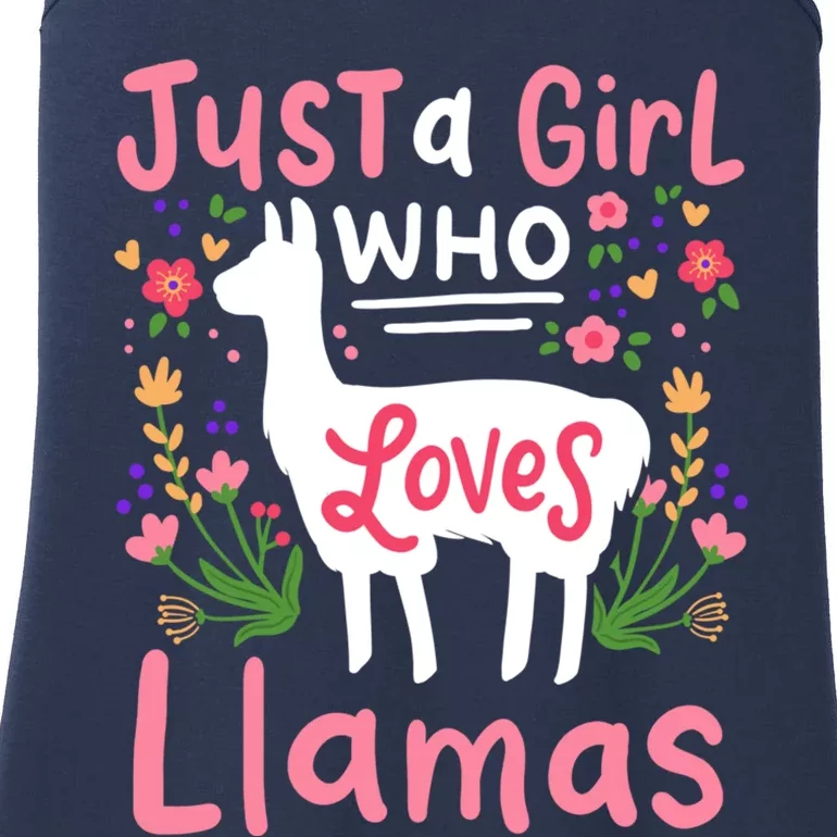 Llama Just A Girl Who Loves Llamas Llama Lover Gift Ladies Essential Tank