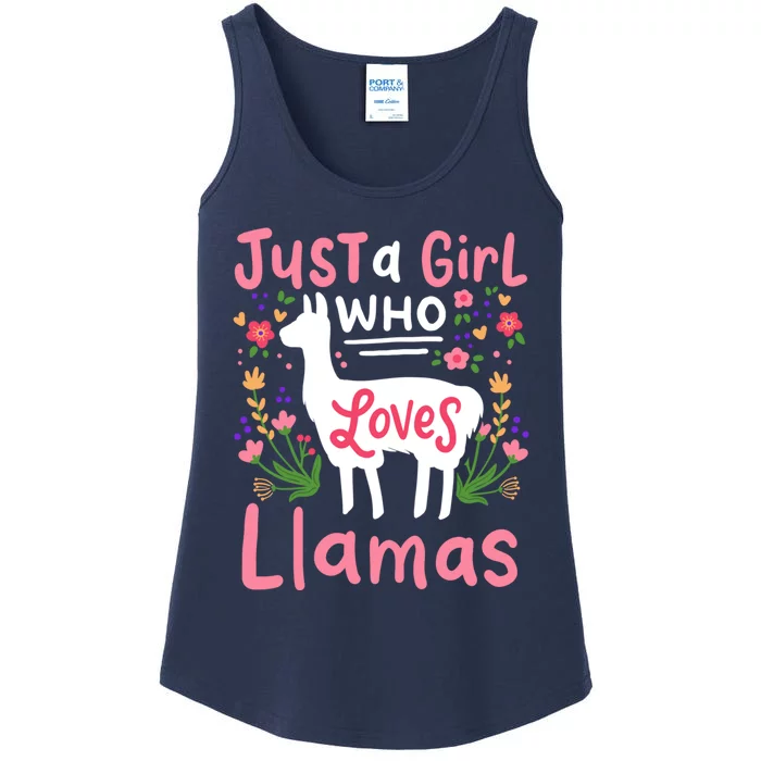 Llama Just A Girl Who Loves Llamas Llama Lover Gift Ladies Essential Tank