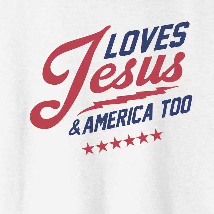 Loves Jesus & America Too Women's Crop Top Tee