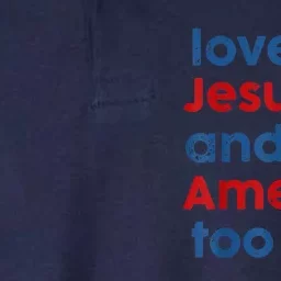 Loves Jesus And America Too Softstyle Adult Sport Polo