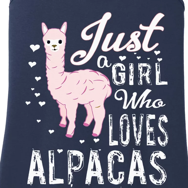 LVGTeam Just a Who Loves ALPACAS Ladies Essential Tank