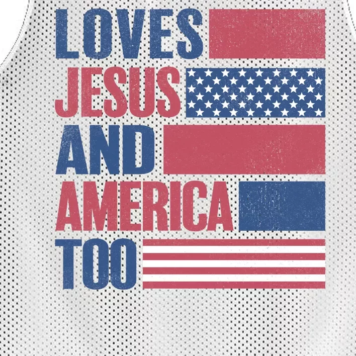 Love Jesus America Too Mesh Reversible Basketball Jersey Tank