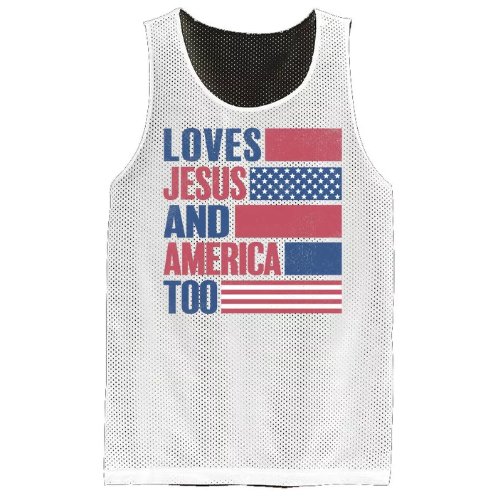 Love Jesus America Too Mesh Reversible Basketball Jersey Tank