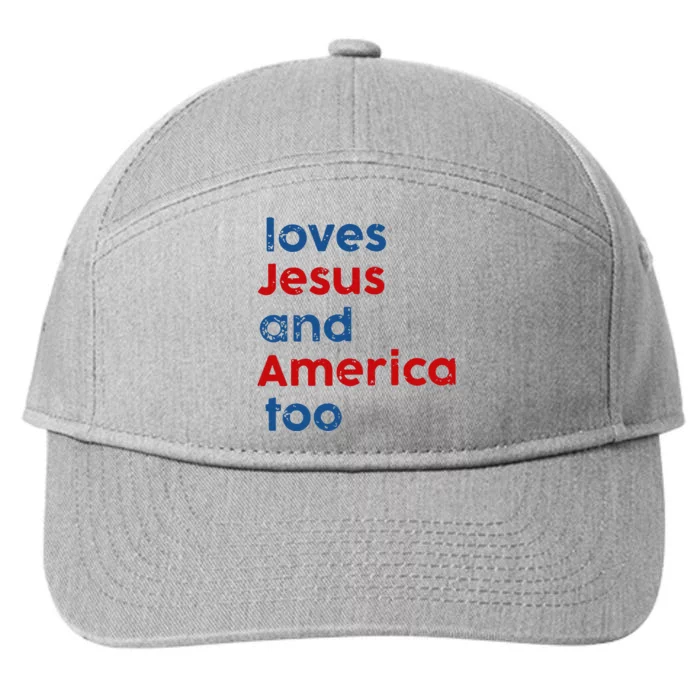 Loves Jesus and America Too 7-Panel Snapback Hat