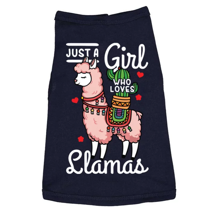 Llama Just A Girl Who Loves Llamas Doggie Tank