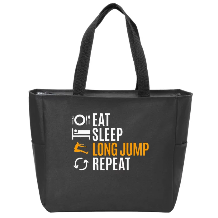 Long Jump Athletics Zip Tote Bag