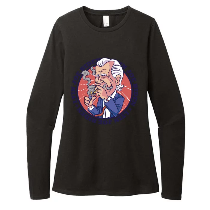 Lyin Joe Biden Smoking Joint Funny Womens CVC Long Sleeve Shirt