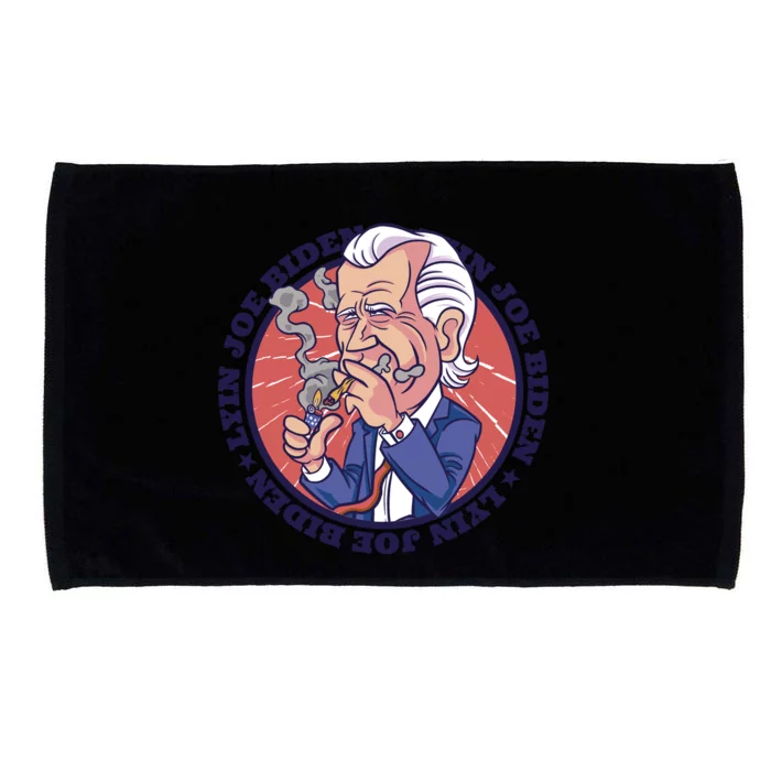 Lyin Joe Biden Smoking Joint Funny Microfiber Hand Towel