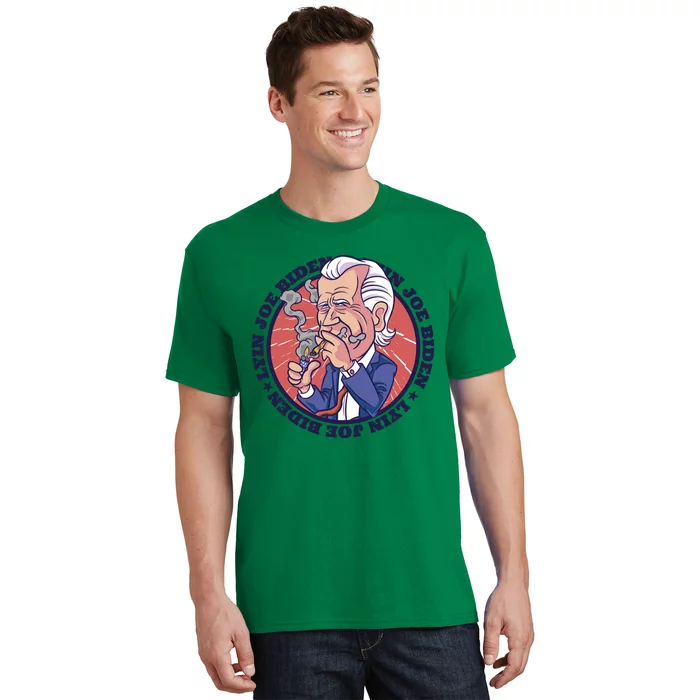 Lyin Joe Biden Smoking Joint Funny T-Shirt