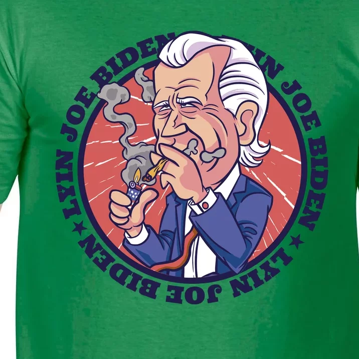 Lyin Joe Biden Smoking Joint Funny Comfort Colors T-Shirt