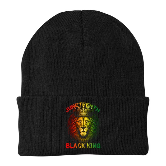 Lion Juneteenth Black King Melanin Father Dad Knit Cap Winter Beanie