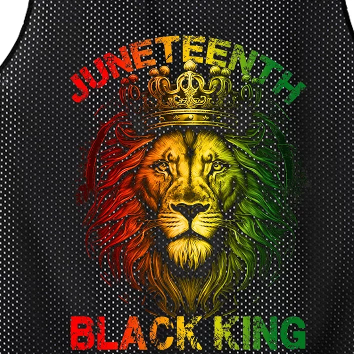 Lion Juneteenth Black King Melanin Father Dad Mesh Reversible Basketball Jersey Tank