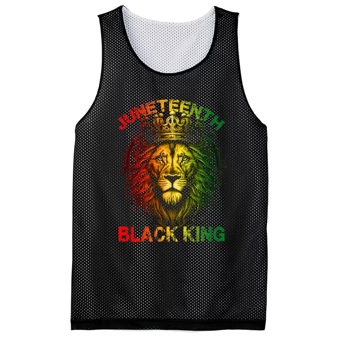 Lion Juneteenth Black King Melanin Father Dad Mesh Reversible Basketball Jersey Tank