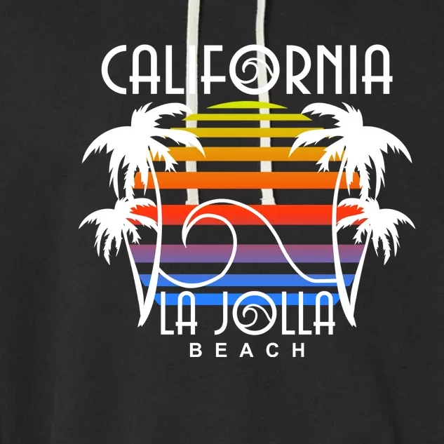 La Jolla Beach California Garment-Dyed Fleece Hoodie