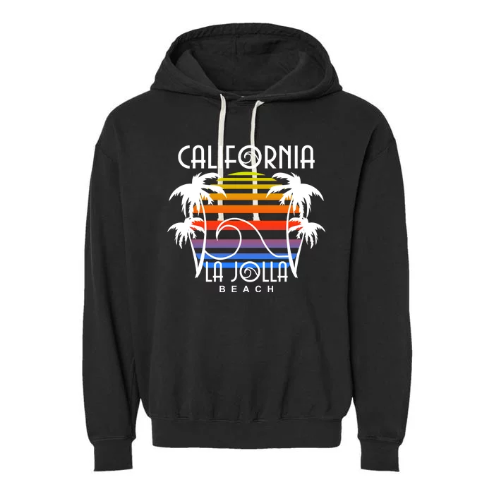 La Jolla Beach California Garment-Dyed Fleece Hoodie