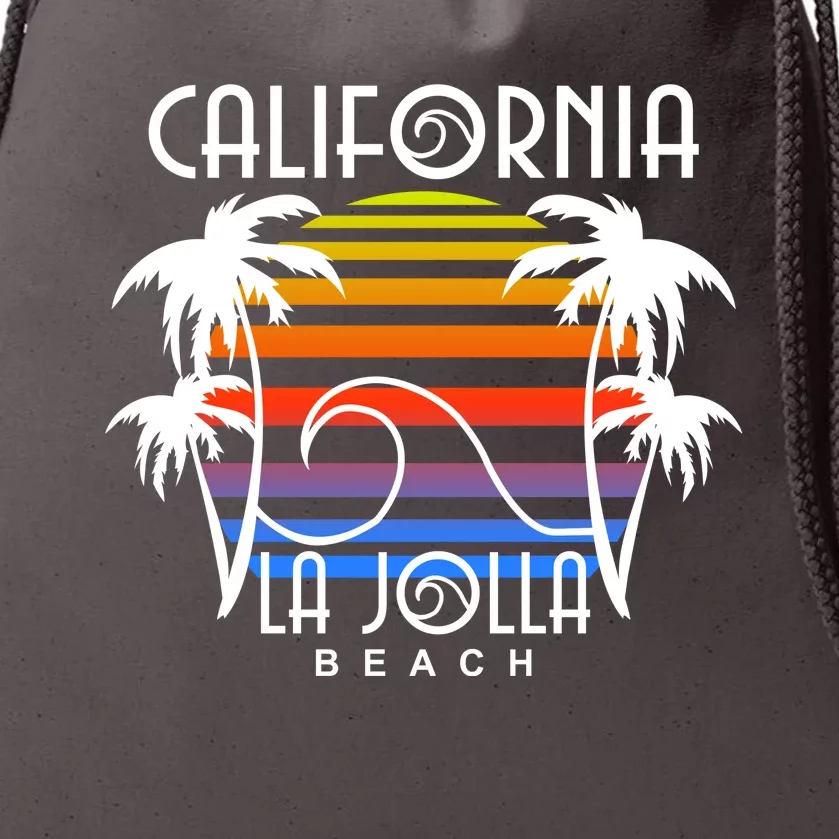 La Jolla Beach California Drawstring Bag